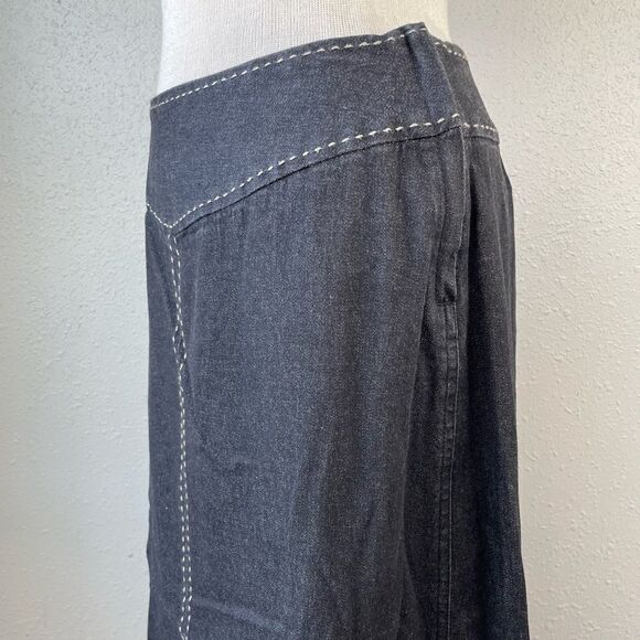 Liz Claiborne Black Denim Maxi Skirt Size 8 Petite EUC - Picture 5 of 8